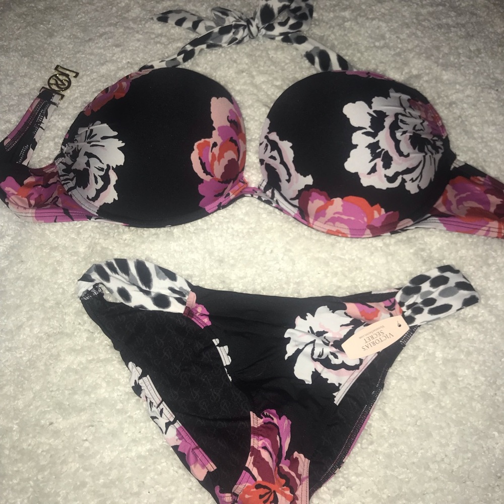 VS Halter Bombshell Floral Bikini 38C/S